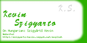 kevin szigyarto business card